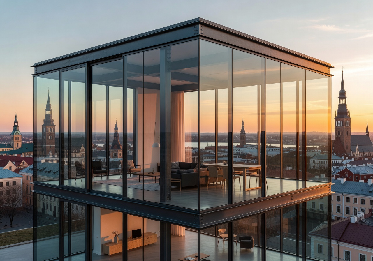 Riga Skyline Loft glass home