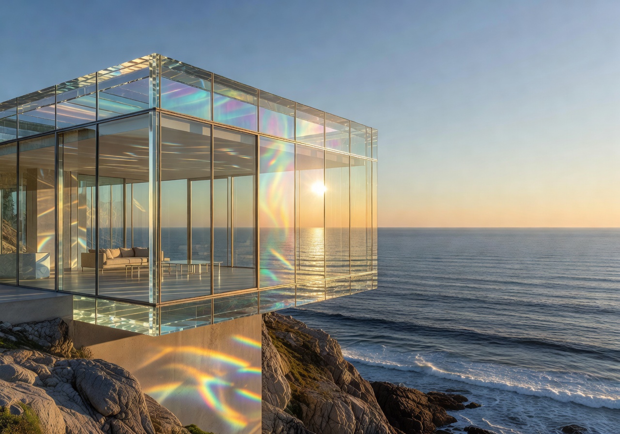 Seaside Crystal House with ocean view