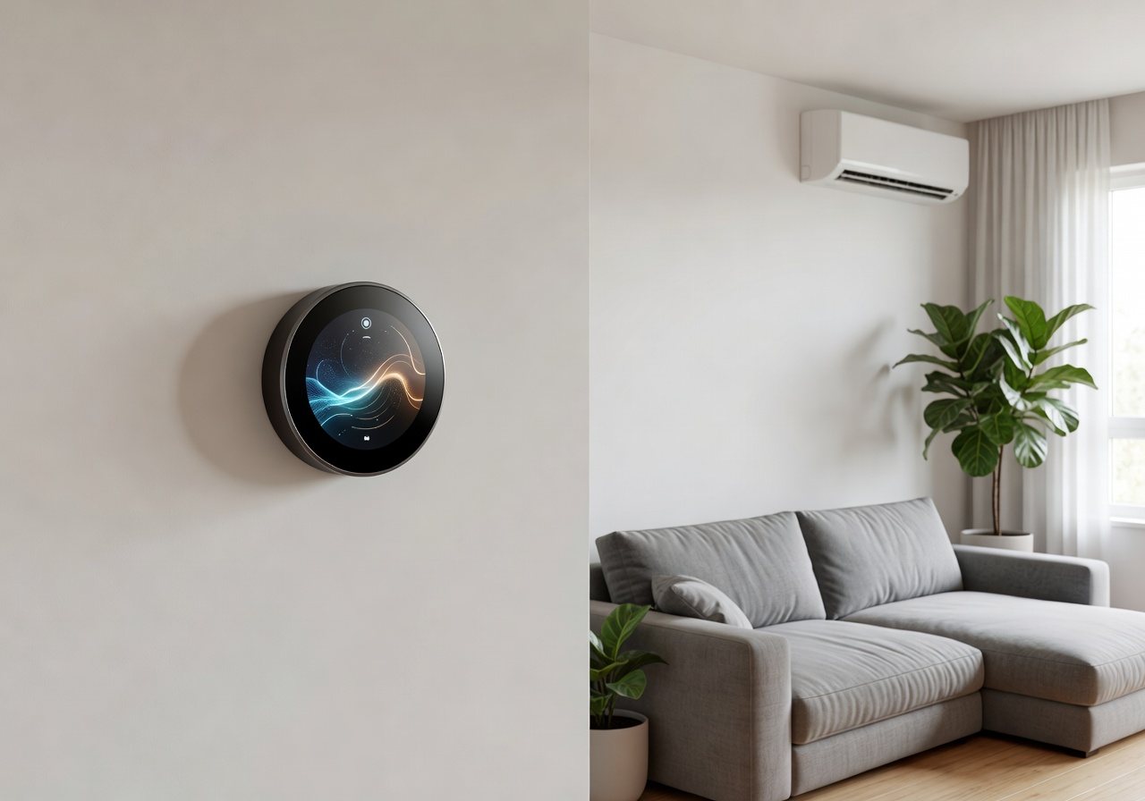 Smart thermostat controlling indoor climate